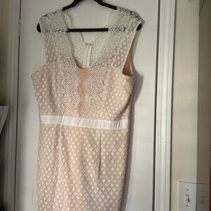 Beautiful Ivana trump lace dress size 16 brand new without the tag .